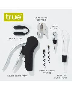 5 Piece Wine Tools Boxed Set by True