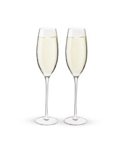 Linger Crystal Champagne Flute Set by Twine