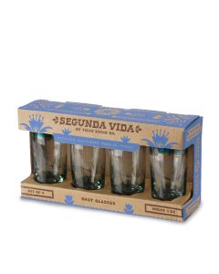 Primavera Recycled Shot Glass Set of 4 by Twine Living