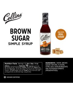 12.7 oz. Brown Sugar Simple Syrup by Collins